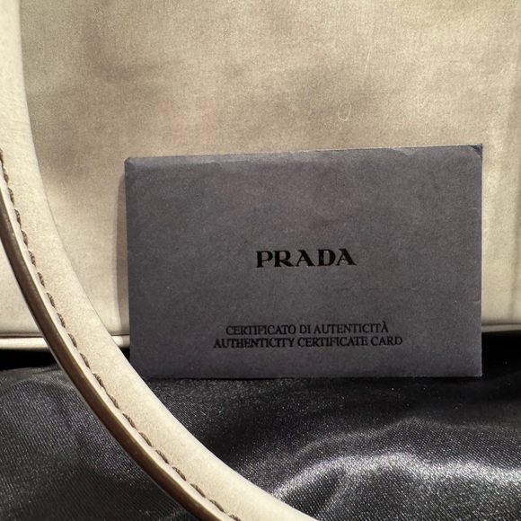 Real Prada Grey Leather Handbag Bag - Picture 8 of 9